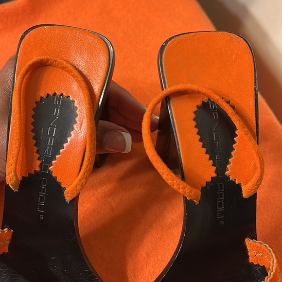 Beautiful Giancarlo Paoli Orange Sandals Size 40 - Picture 11 of 16